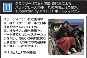 クラブツーリズムと浅草・時代屋による バリアフリー人力車 丸の内周辺ミニ散策 supported by KNT-CT ホールディングス