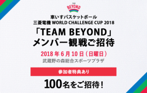 メンバー限定 観戦会を実施！「車いすバスケットボール 三菱電機 WORLD CHALLENGE CUP 2018」開催の画像