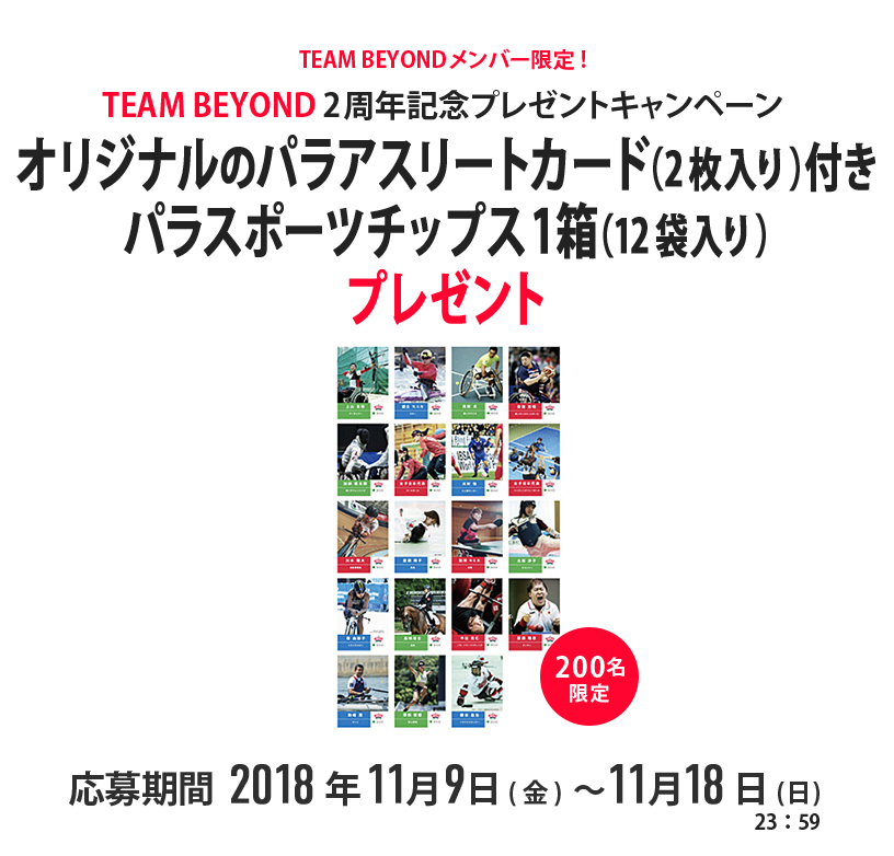 「TEAM BEYOND」 2周年記念プレゼントキャンペーン